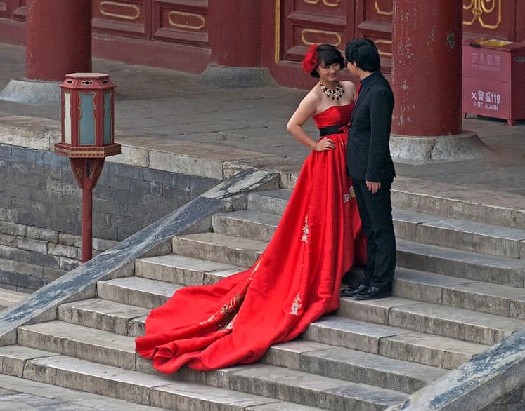 chińskie suknie ślubne