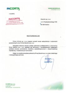 Referencje InCorta sp. z o.o. dla Discolm